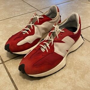 New balance 327 Red and White Men's Athletic Shoes